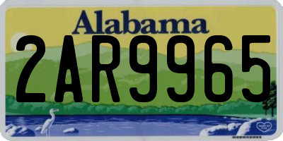 AL license plate 2AR9965