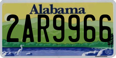 AL license plate 2AR9966