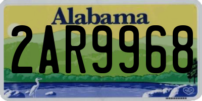 AL license plate 2AR9968
