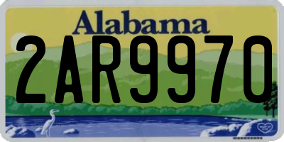 AL license plate 2AR9970