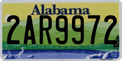 AL license plate 2AR9972