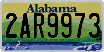 AL license plate 2AR9973