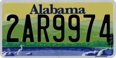 AL license plate 2AR9974