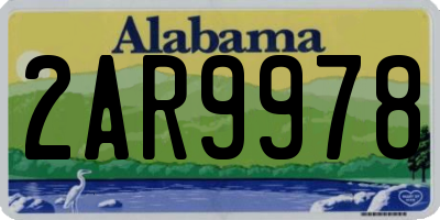 AL license plate 2AR9978