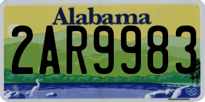 AL license plate 2AR9983