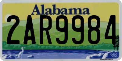 AL license plate 2AR9984