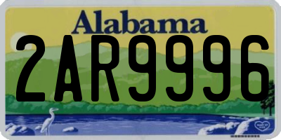 AL license plate 2AR9996