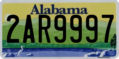 AL license plate 2AR9997