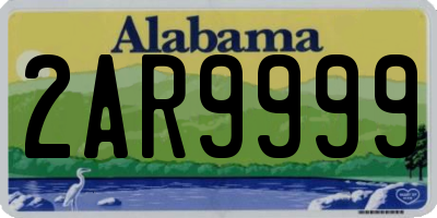 AL license plate 2AR9999