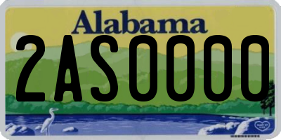 AL license plate 2AS0000