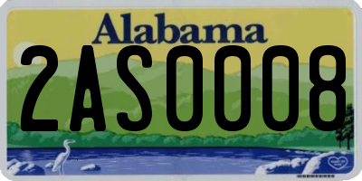 AL license plate 2AS0008