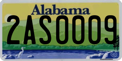 AL license plate 2AS0009