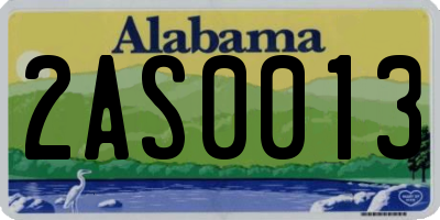 AL license plate 2AS0013