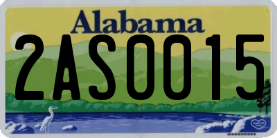 AL license plate 2AS0015