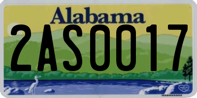 AL license plate 2AS0017