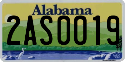 AL license plate 2AS0019