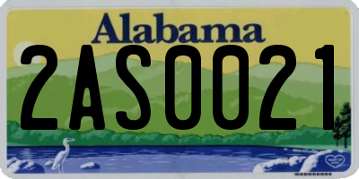 AL license plate 2AS0021
