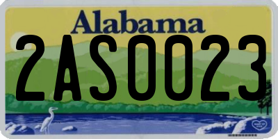 AL license plate 2AS0023