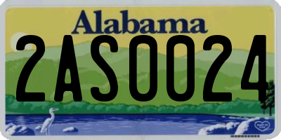 AL license plate 2AS0024