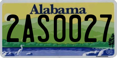 AL license plate 2AS0027