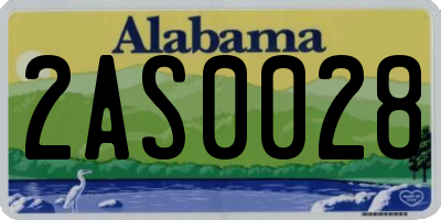 AL license plate 2AS0028