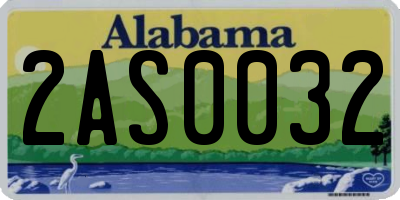 AL license plate 2AS0032