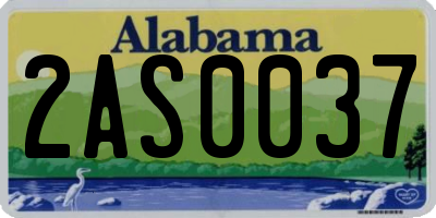 AL license plate 2AS0037