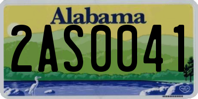 AL license plate 2AS0041