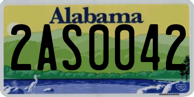 AL license plate 2AS0042