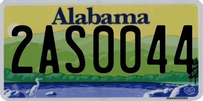 AL license plate 2AS0044