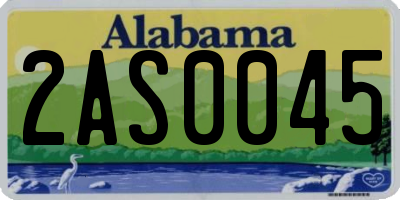 AL license plate 2AS0045