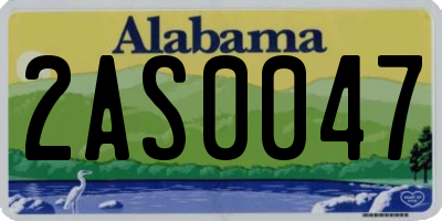 AL license plate 2AS0047