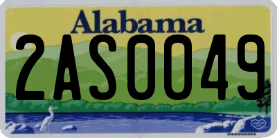 AL license plate 2AS0049