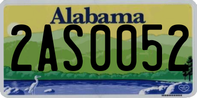 AL license plate 2AS0052