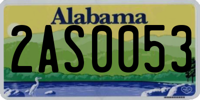 AL license plate 2AS0053