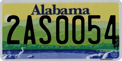AL license plate 2AS0054