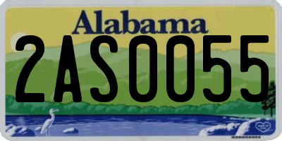 AL license plate 2AS0055