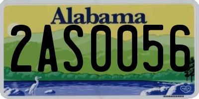 AL license plate 2AS0056