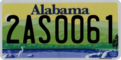 AL license plate 2AS0061