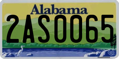 AL license plate 2AS0065