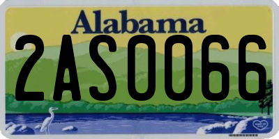 AL license plate 2AS0066