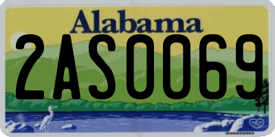 AL license plate 2AS0069