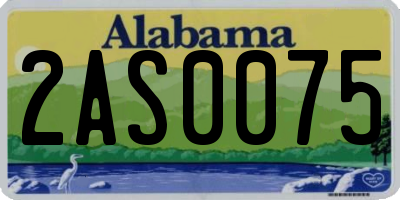 AL license plate 2AS0075