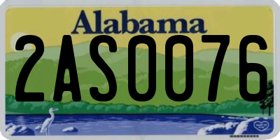 AL license plate 2AS0076