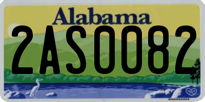 AL license plate 2AS0082