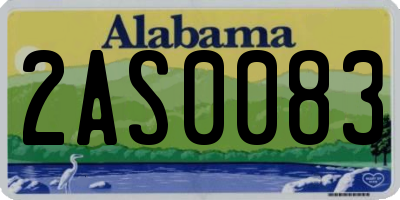 AL license plate 2AS0083