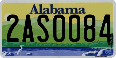 AL license plate 2AS0084