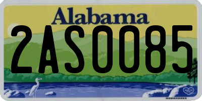 AL license plate 2AS0085