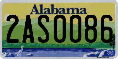 AL license plate 2AS0086