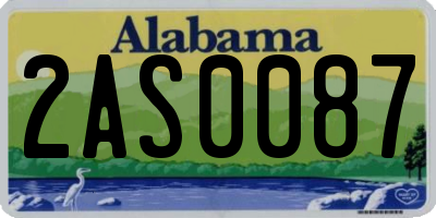 AL license plate 2AS0087